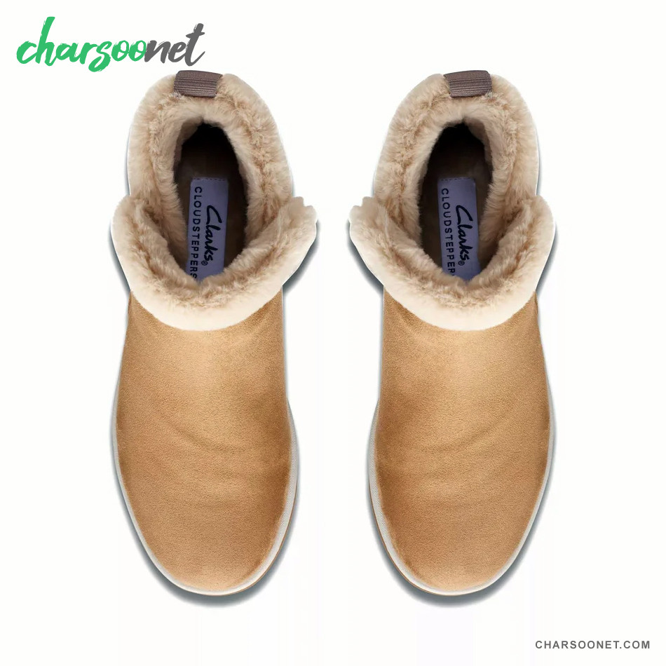 بوت زنانه کلارکس Clarks Cloudsteppers Faux Fur