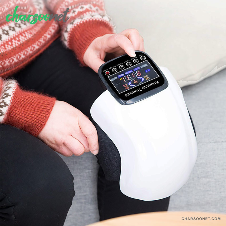 ماساژور زانو هوشمند HY-991 | گرمایش، ویبره، ماساژ هوا و نور قرمز - تسکین درد آرتروز