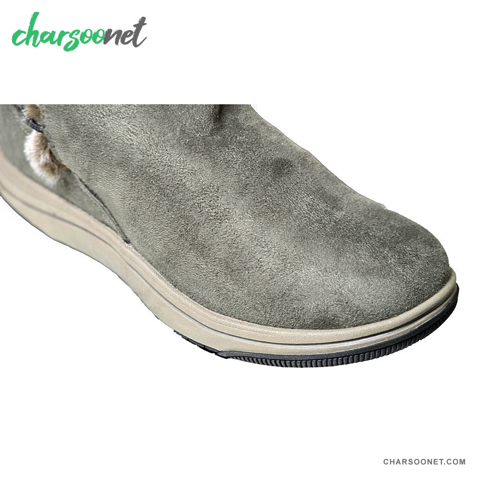 بوت زنانه کلارکس Clarks Cloudsteppers Faux Fur Slip-On