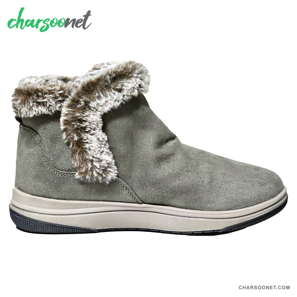 بوت زنانه کلارکس Clarks Cloudsteppers Faux Fur Slip-On