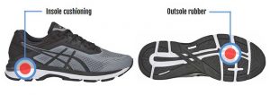 لایه خارجی کفش اسیکس مدل asics gt2000 6
